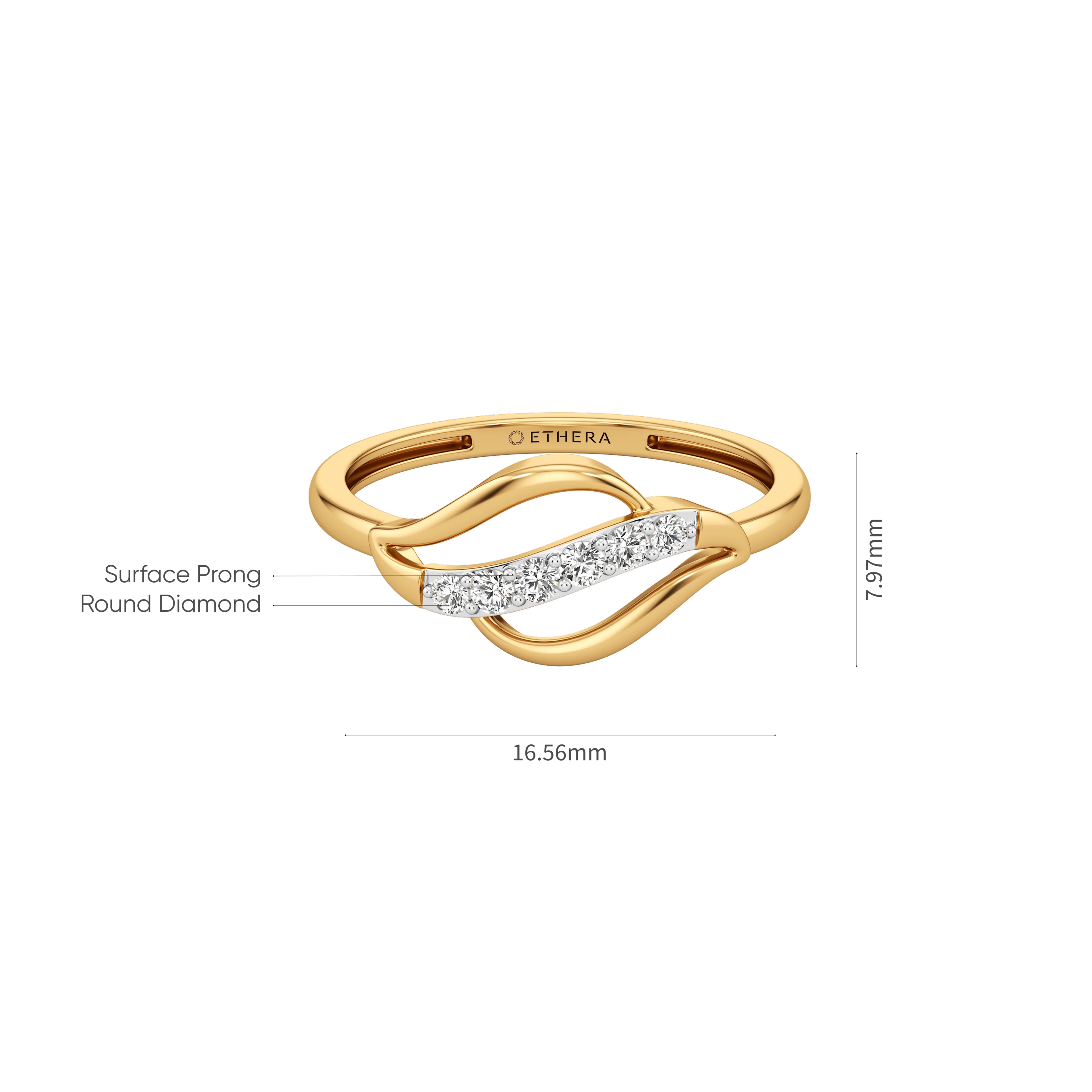 Waved Whisper Ring 13