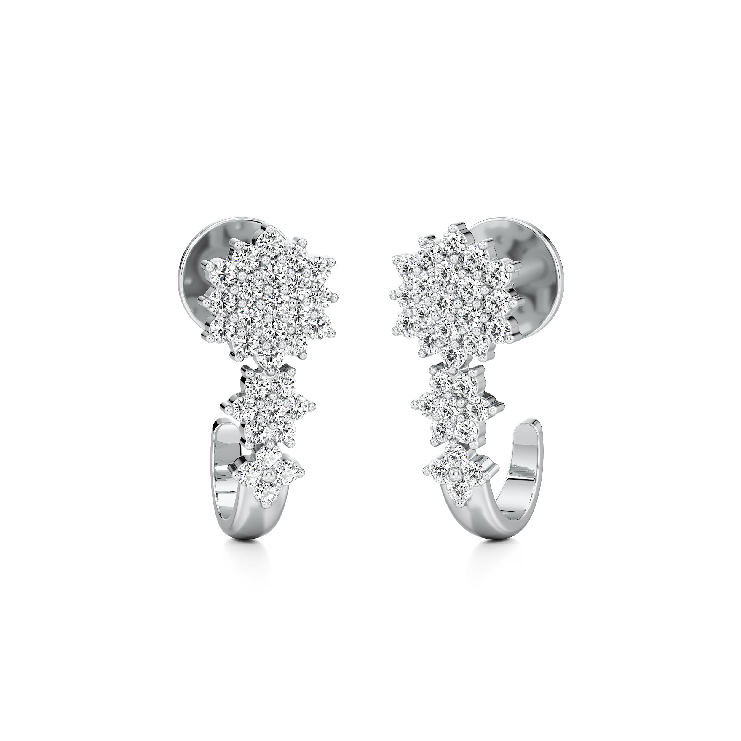 Glow Curve J-Hoop Earrings 3