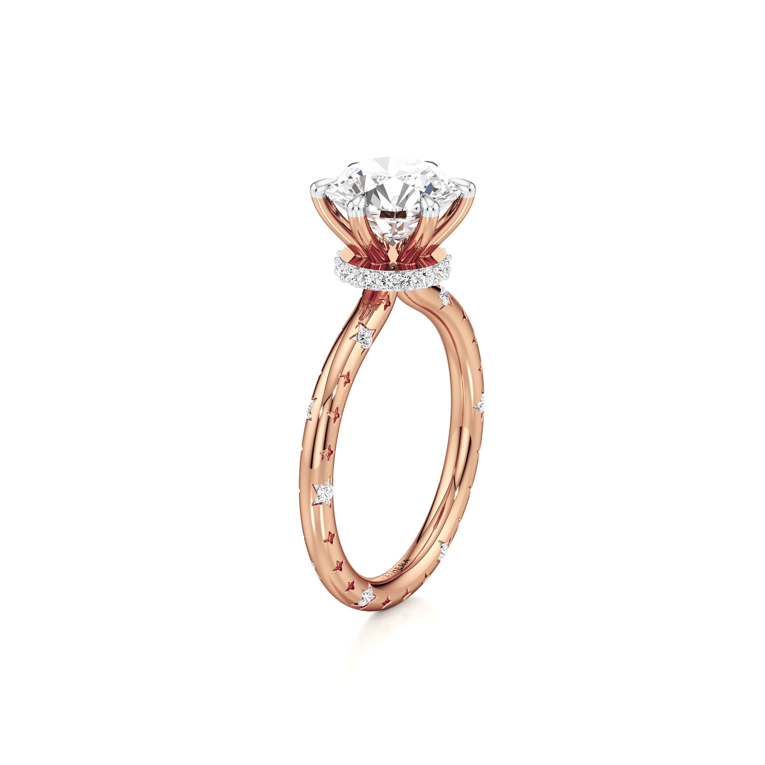 Starlit Eclipse Solitaire Ring 11