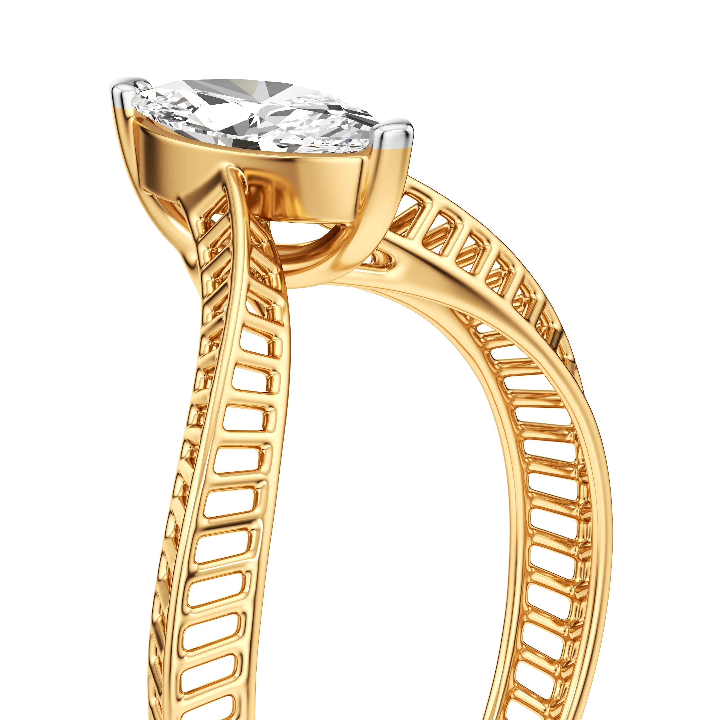 Marquise Flow Diamond Ring 5