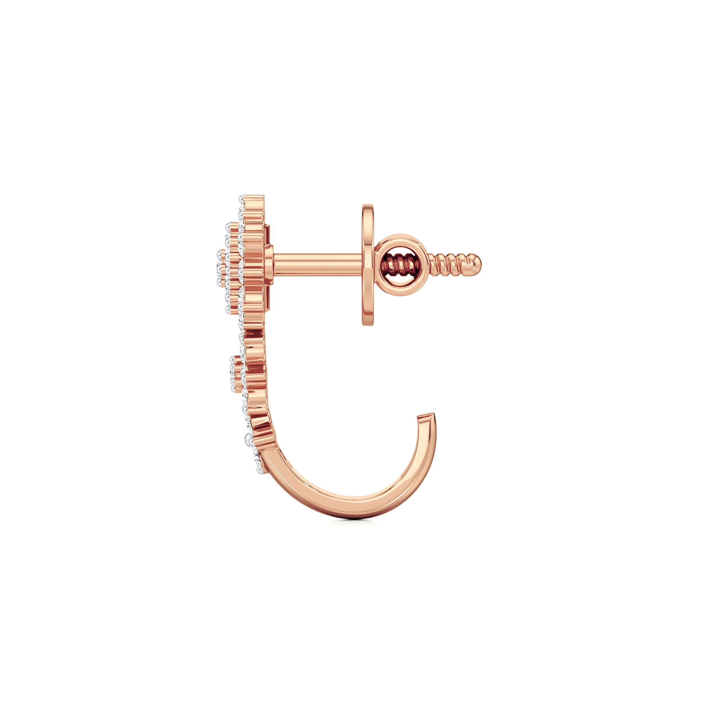 Glow Curve J-Hoop Earrings 8