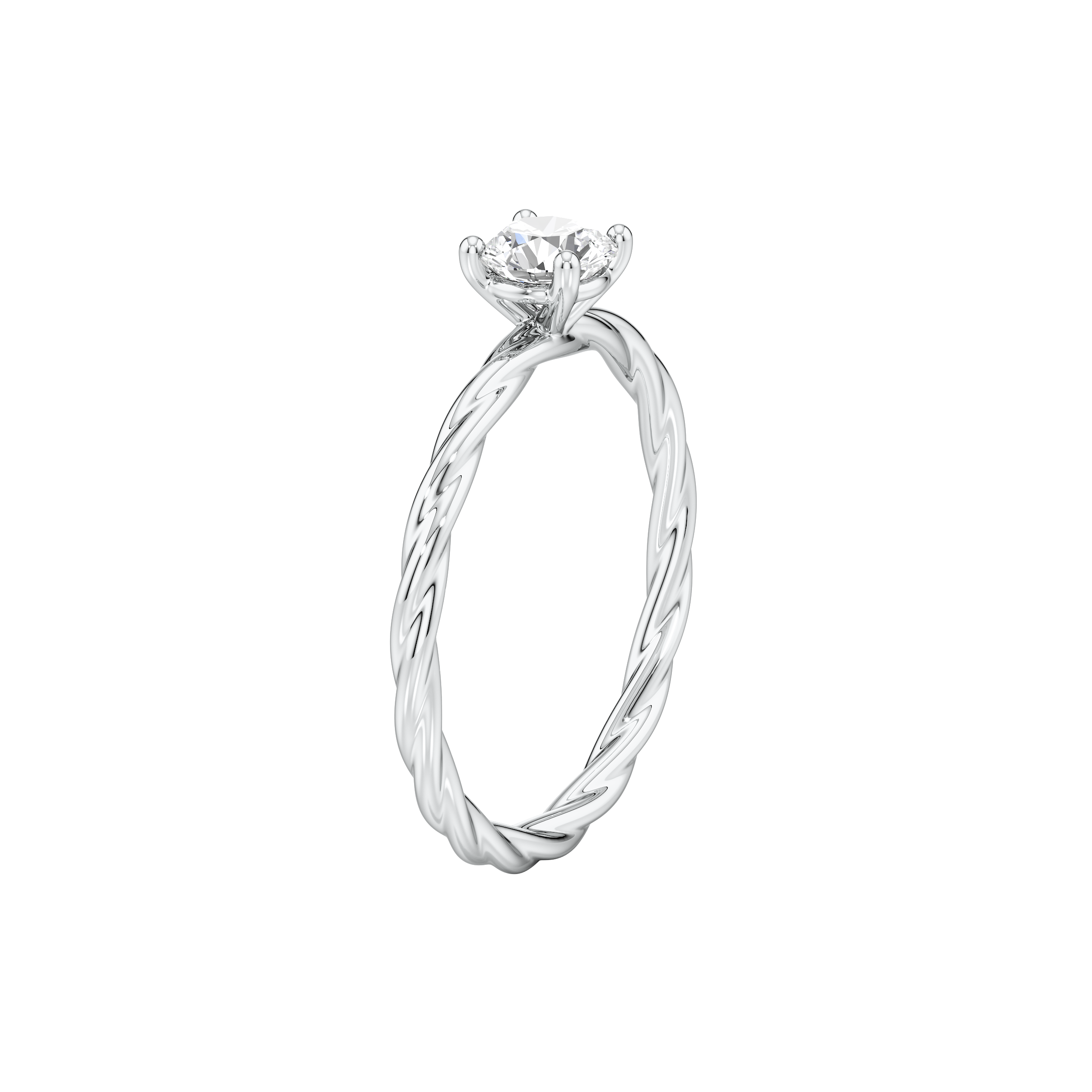 Twine Solitaire Ring 8