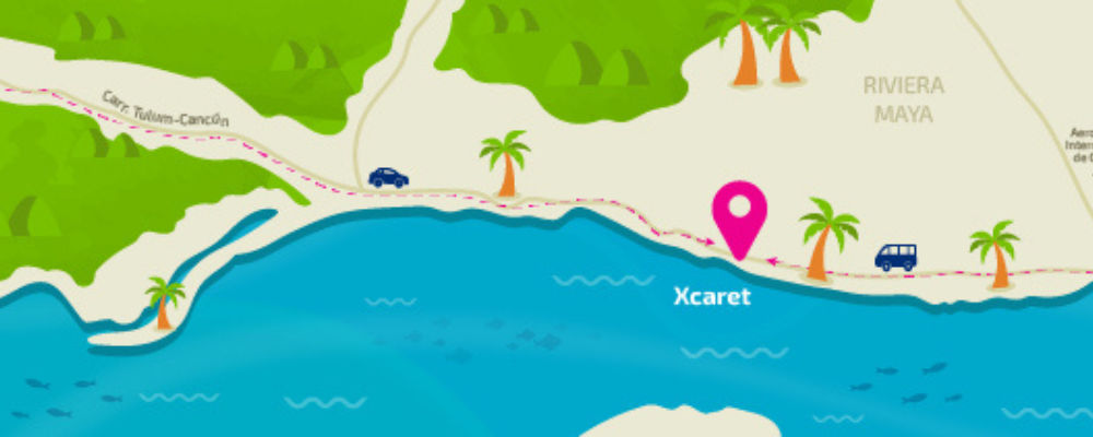 Hotel Xcaret Map