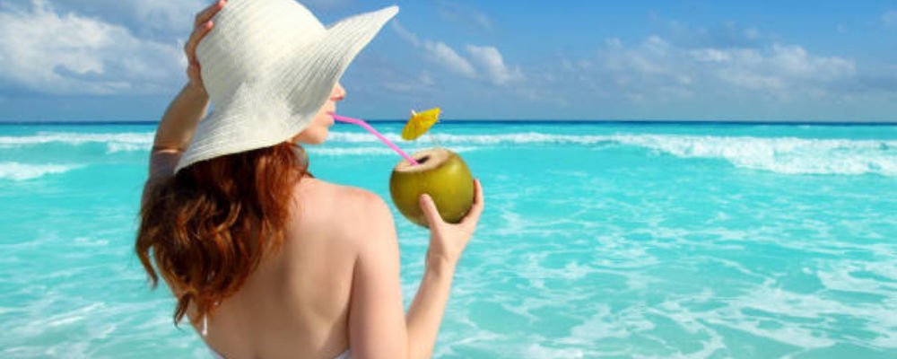 girl in cancun beach