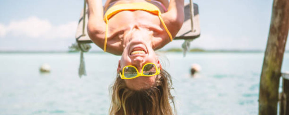 girl having fun in cancun