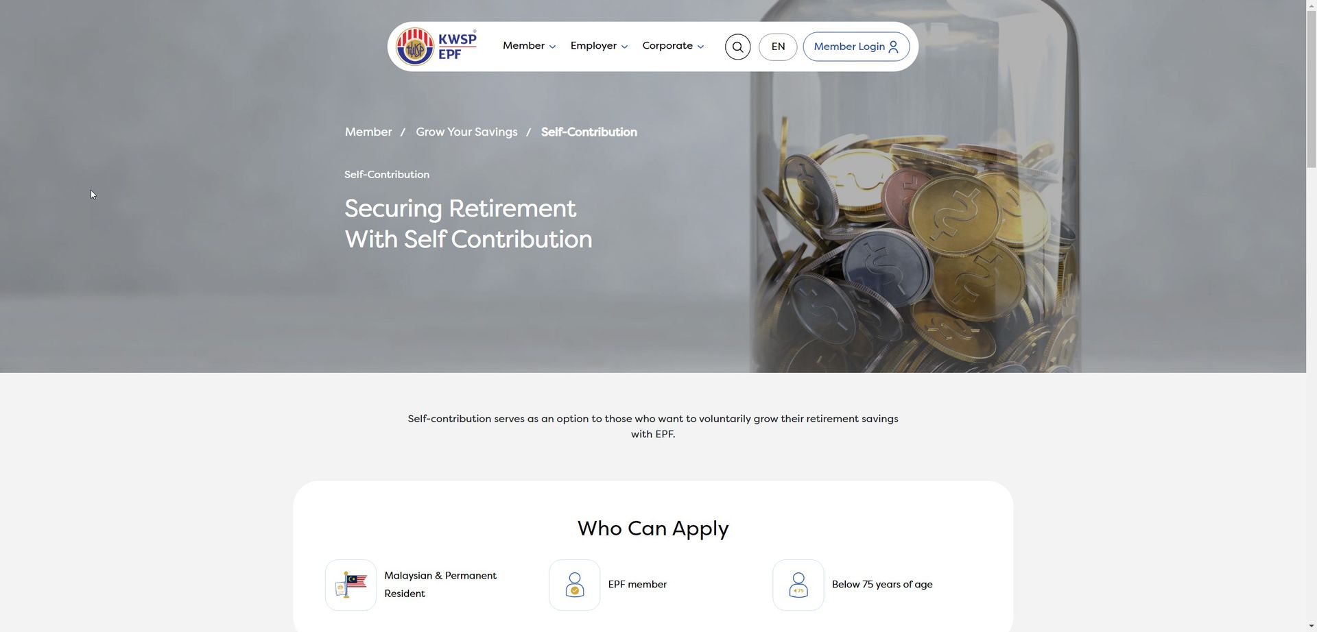 epf self contribution