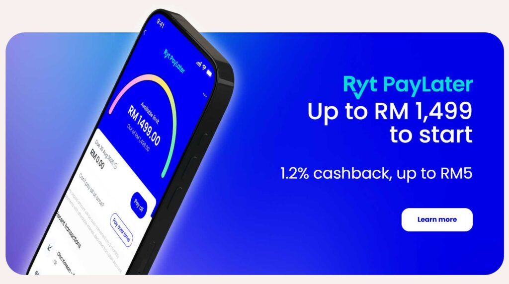 Ryt Bank Malaysia Review: 4% Savings & 1.2% Cashback 10 ryt paylater banner