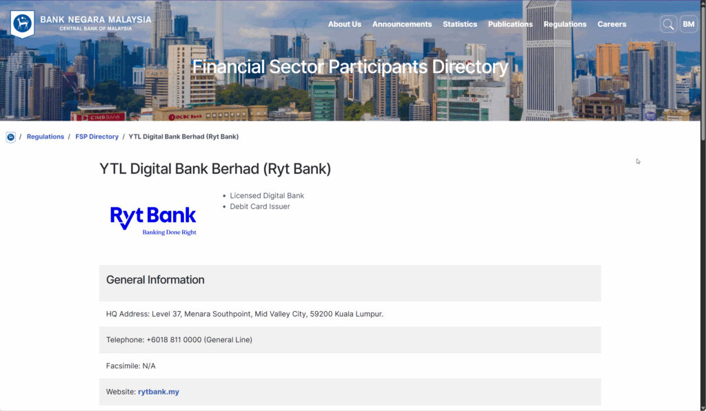 Ryt Bank Malaysia Review: 4% Savings & 1.2% Cashback 2 bank negara malaysia ytl digital bank berhad listing