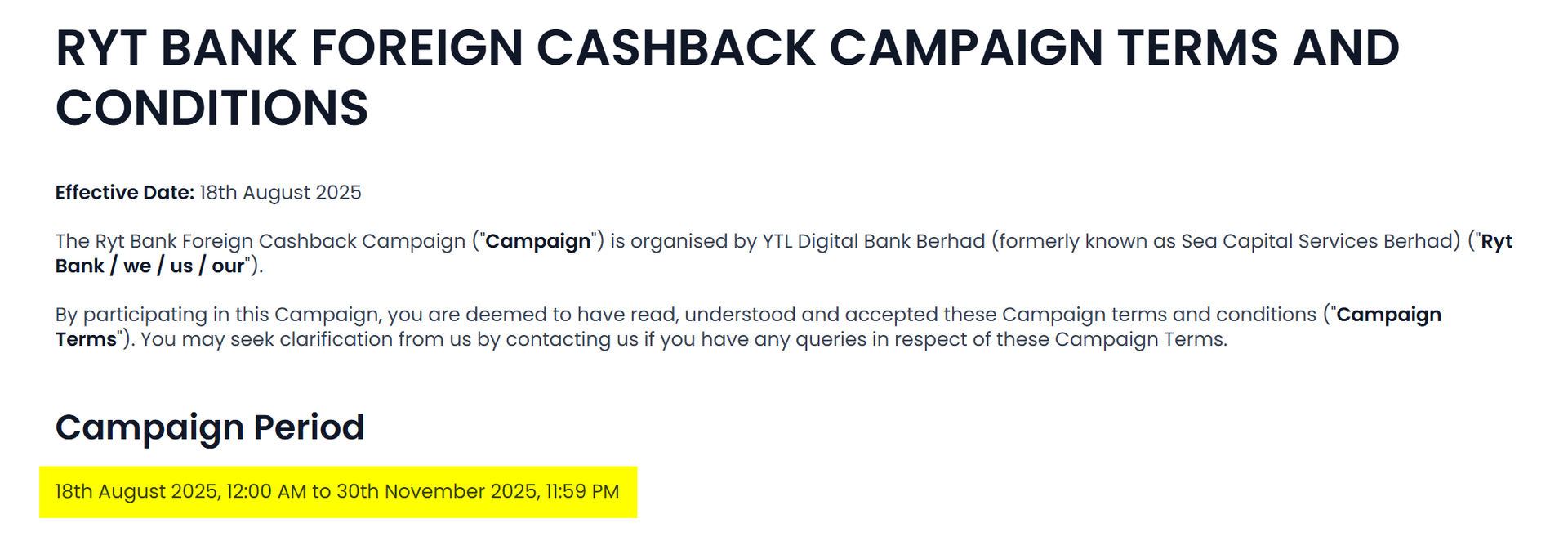 Ryt Bank Malaysia Review: 4% Savings & 1.2% Cashback 7 1.2% Cashback Campaign Terms