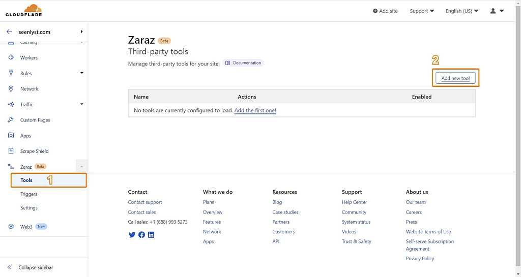 cloudflare zaraz tools