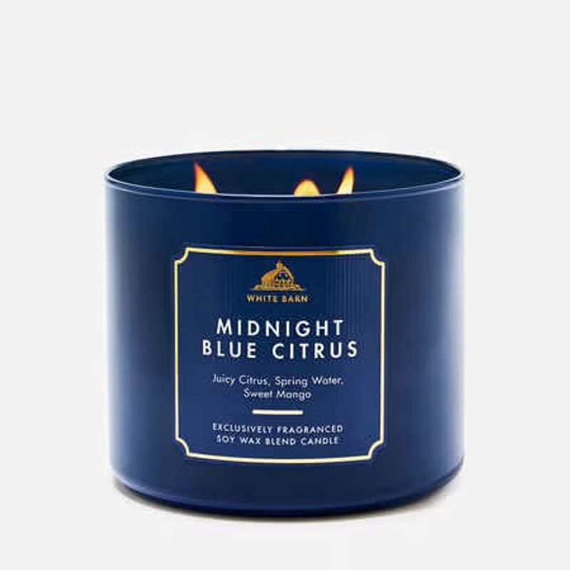 Midnight Blue Citrus 3-Wick Candle - Bath & Body Works - Euphoria Glam 