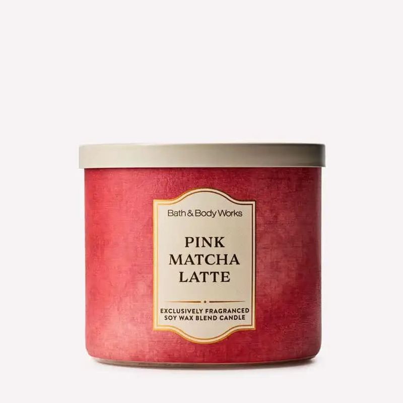 Pink Matcha Latte 3-Wick Candle - Bath & Body Works - Euphoria Glam 