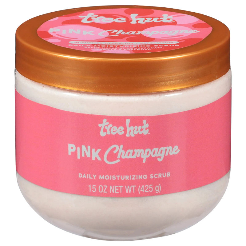 TREE HUT PINK CHAMPAGNE DAILY MOISTURIZING SCRUB - Euphoria Glam 