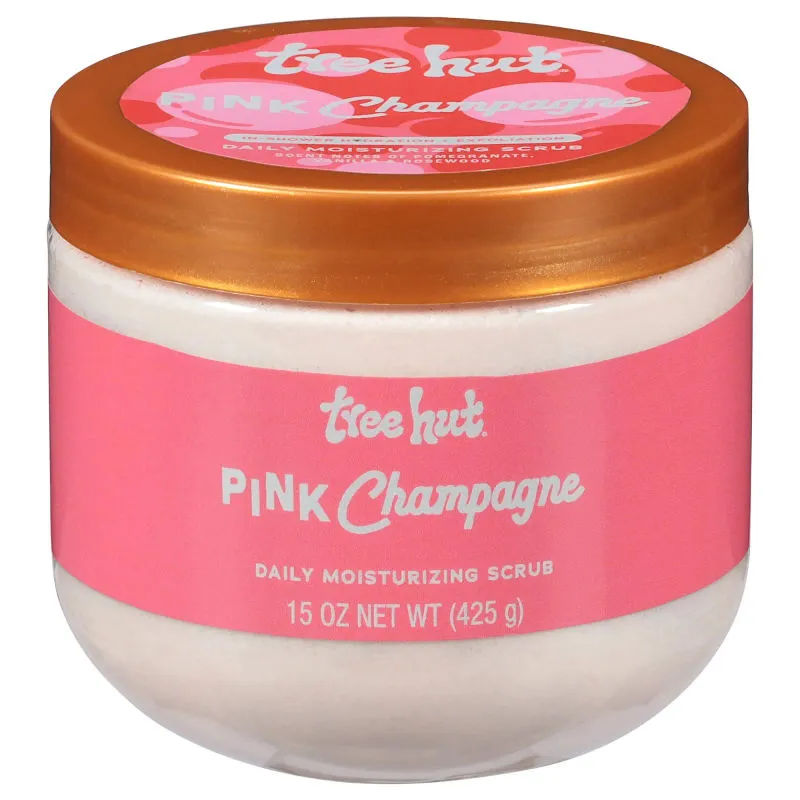 TREE HUT PINK CHAMPAGNE DAILY MOISTURIZING SCRUB - Euphoria Glam 