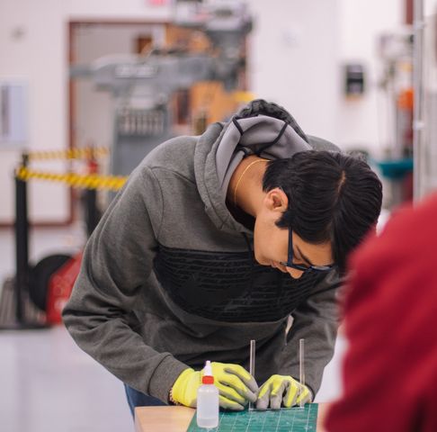 Leerlingen aan het werk