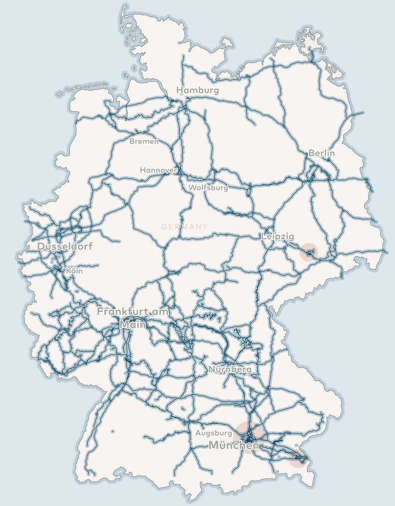 Network map Germany