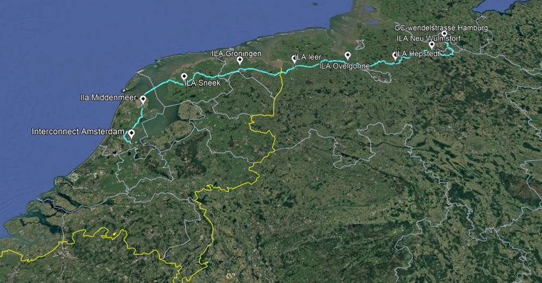 Long Haul route Amsterdam - Hamburg