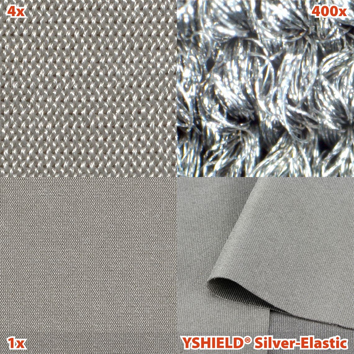 Tissu anti-ondes Basses et Hautes Fréquences Yshield SILVER-COTTON