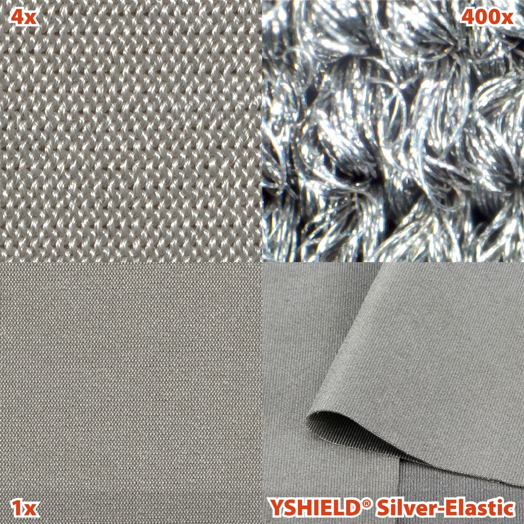 YSHIELD® SILVER-ELASTIC, Shielding fabric, Width 150 cm, 1 meter