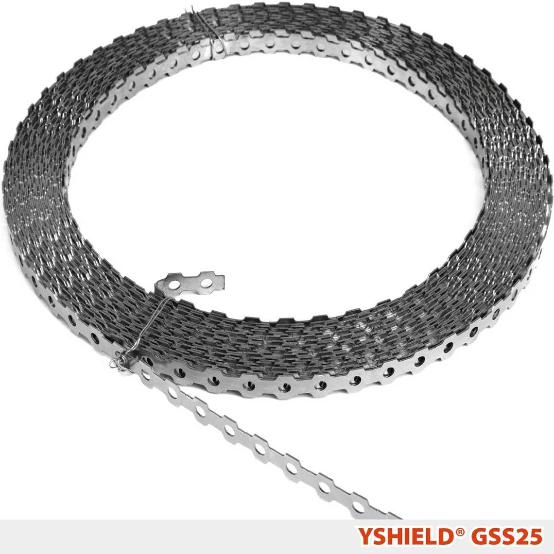 YSHIELD® GSS25 | Stainless steel tape | Width 12 mm | 25 meter