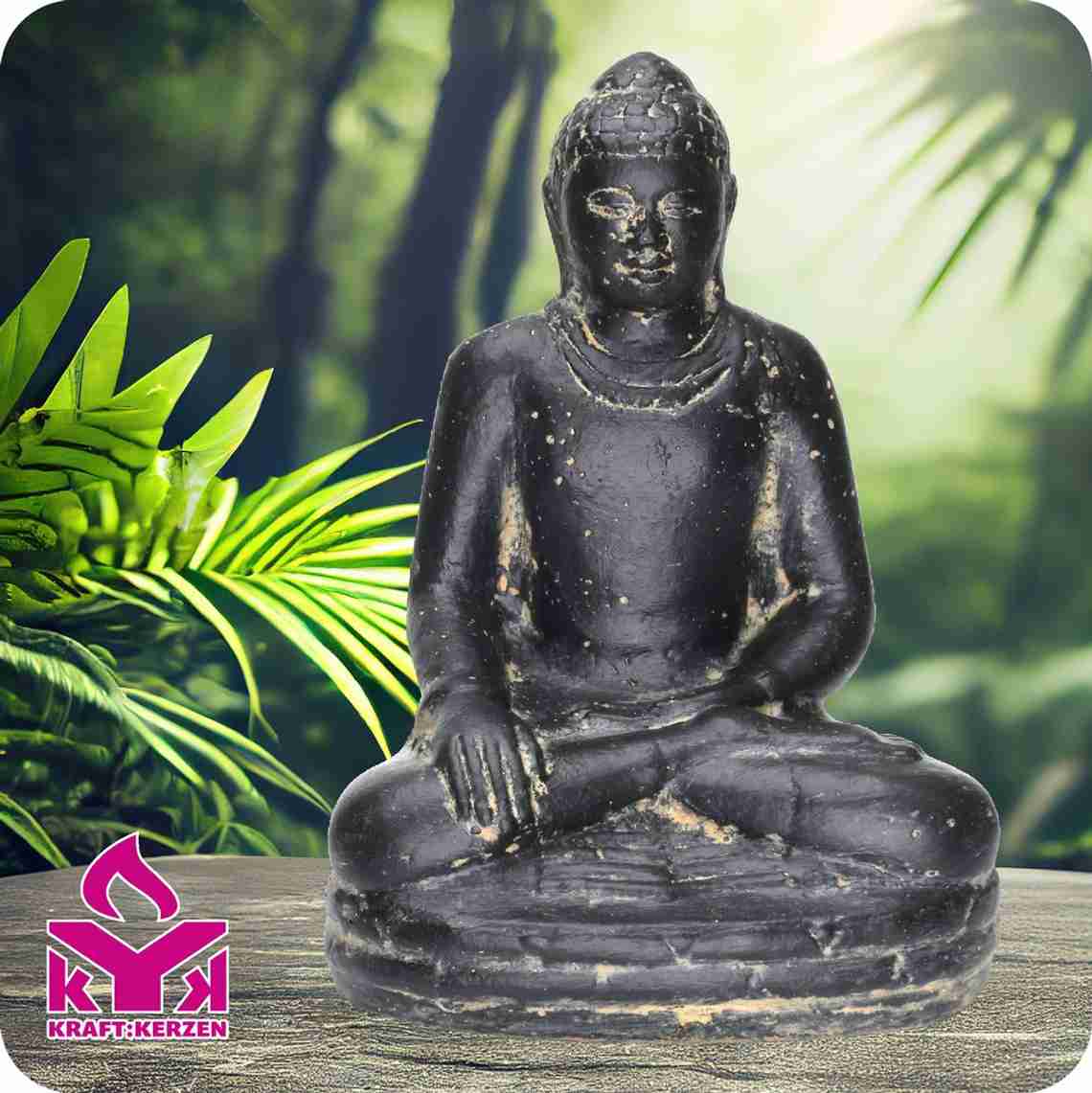 Buddha Earth touch (F1) | Cast stone antique | 2.0 kg | 21 cm