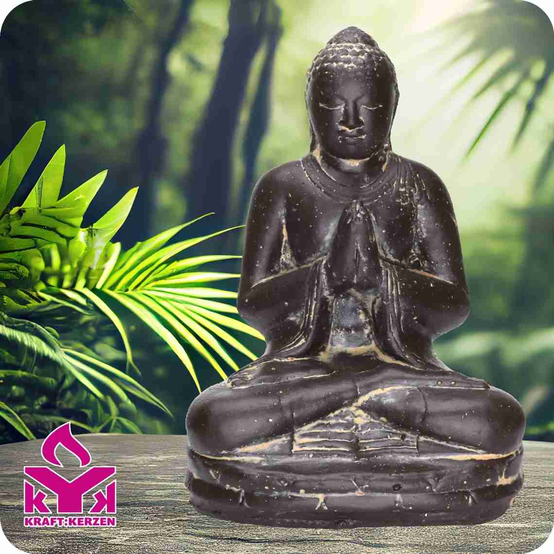 Buddha Namaste (F3) | Cast stone antique | 2.0 kg | 21 cm