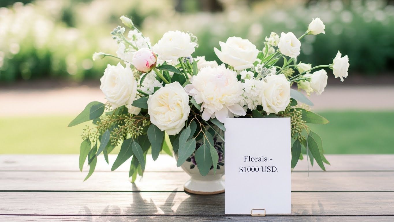 average cost for florals wedding