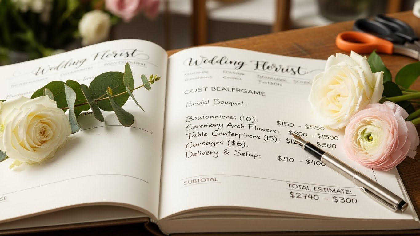 average cost for florist for wedding