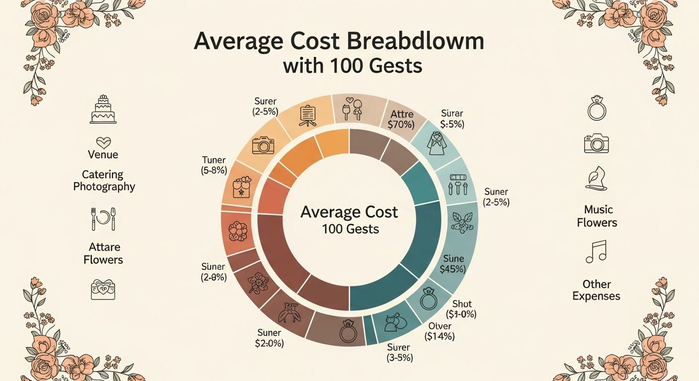 average wedding cost for 100 guests