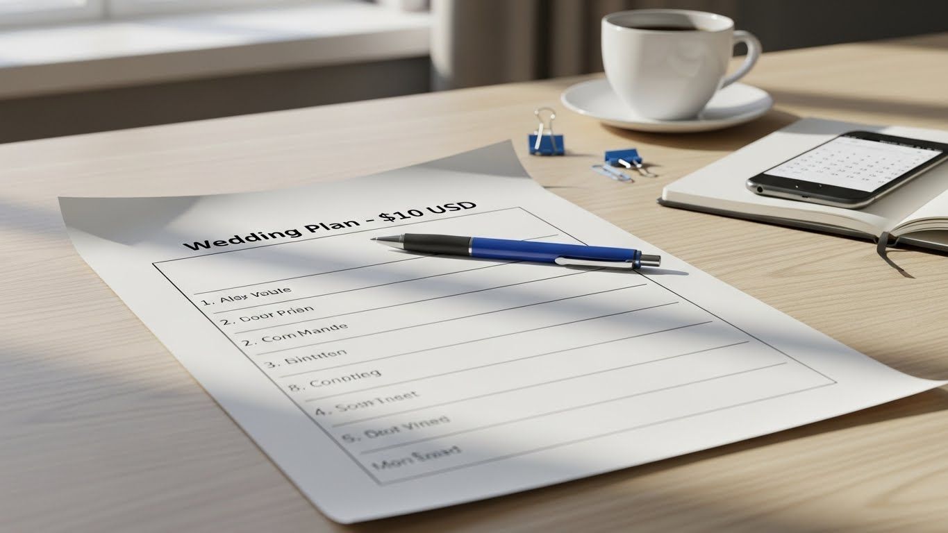 basic wedding planning list