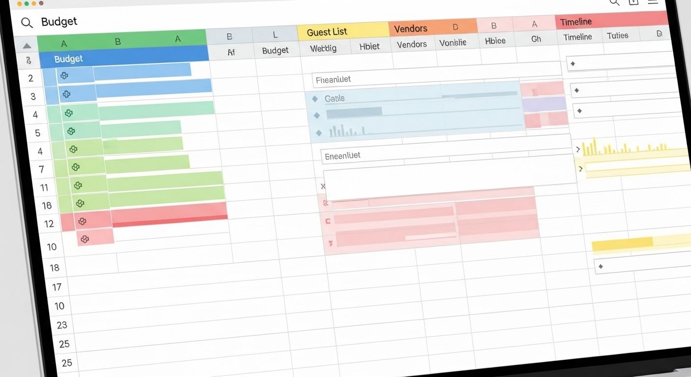 google sheets wedding planner