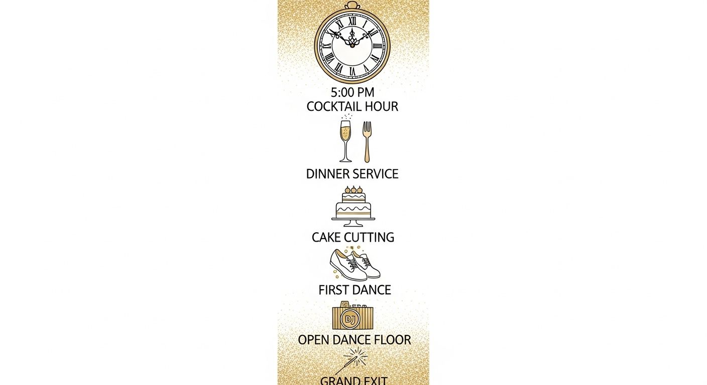 typical timeline for wedding reception