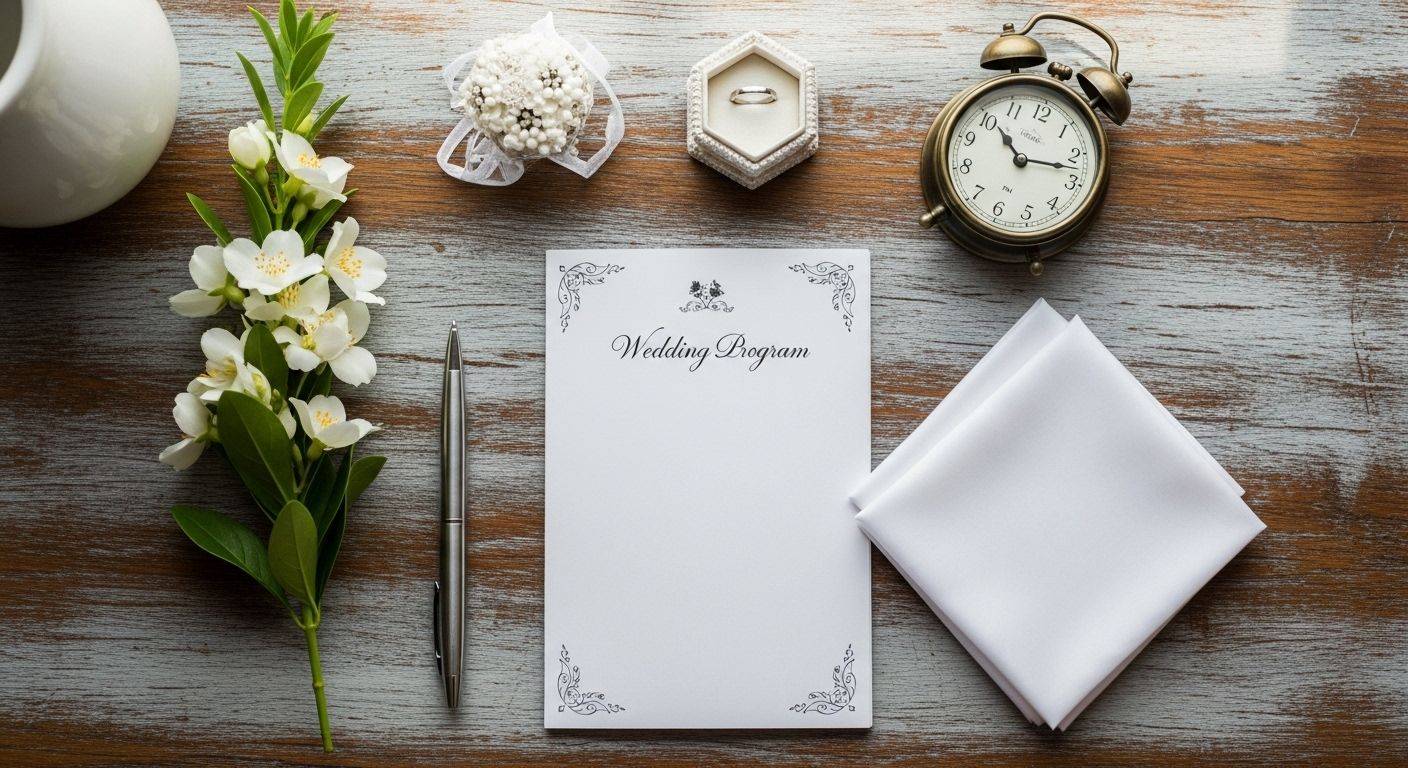 typical wedding agenda
