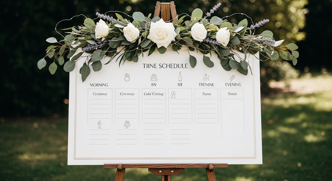 typical wedding day schedule
