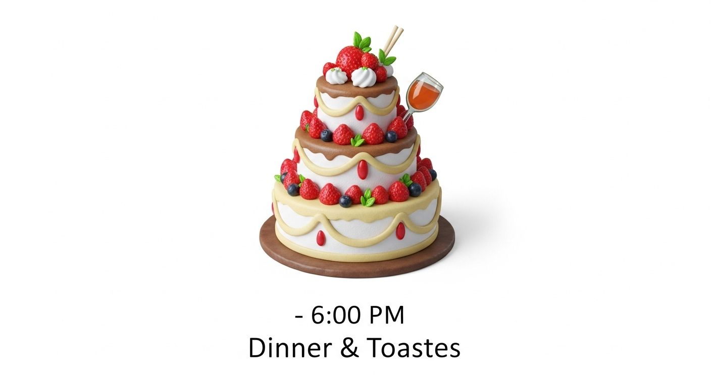 typical wedding reception itinerary