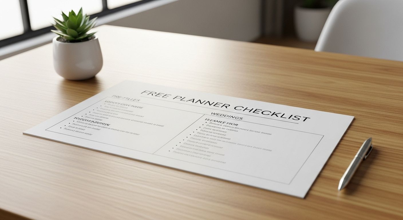 wedding checklist for wedding planner