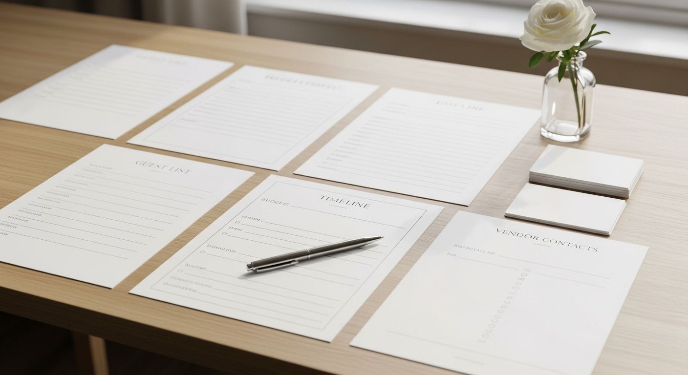 wedding planning sheets