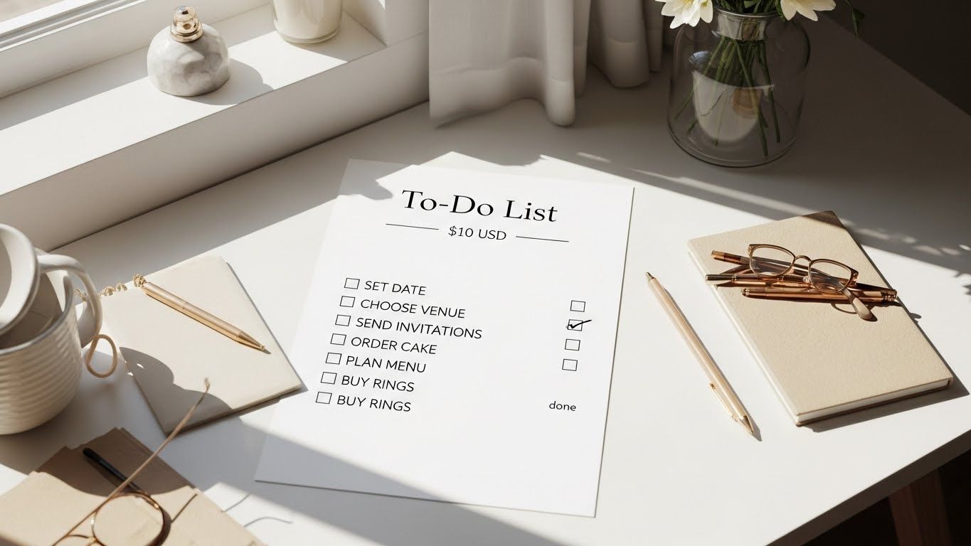 wedding planning to do checklist
