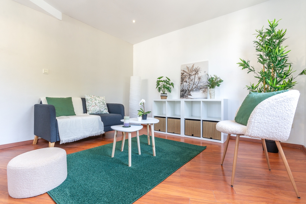 Home staging salon après appartement à vendre Nantes