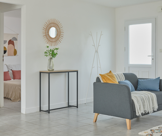 Salon meublé et décoré pour la vente Antepostea homestaging