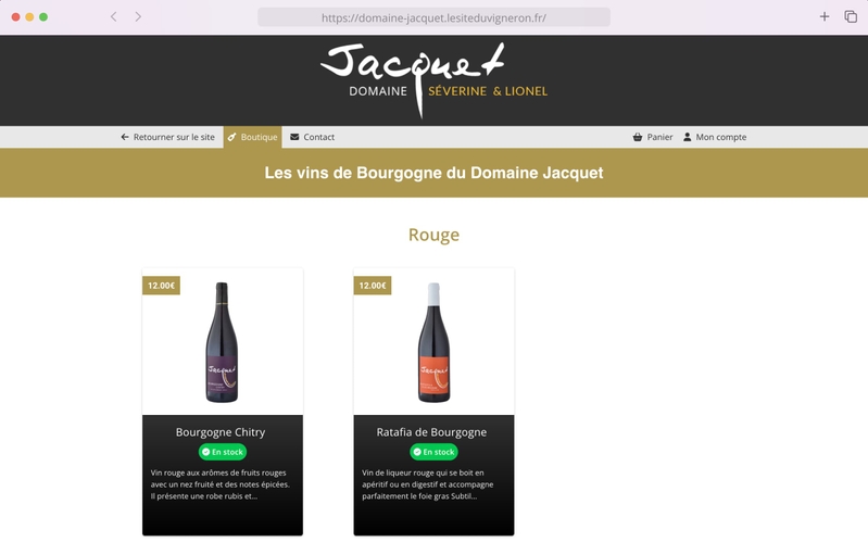 Les vins de Bourgogne du Domaine Jacquet