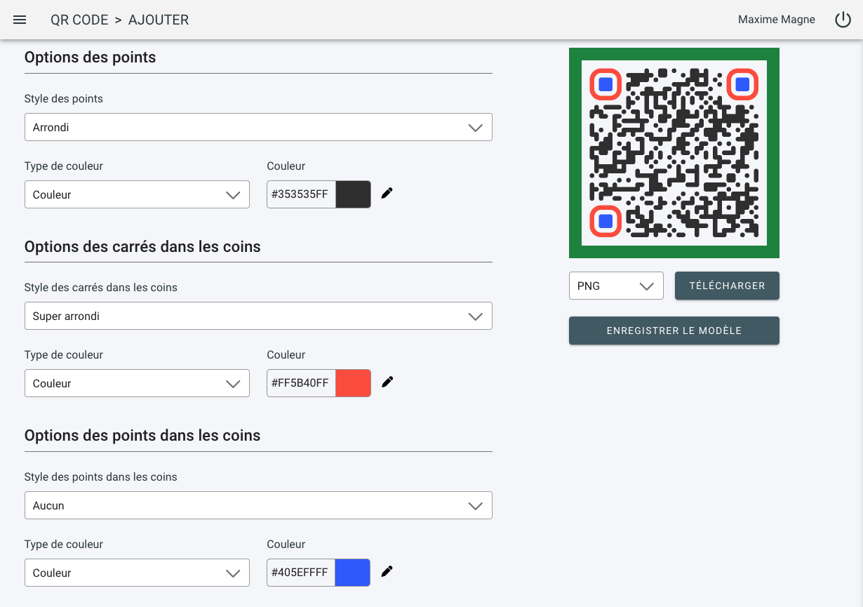 Personnalisation des QR codes nutritionnels des vins