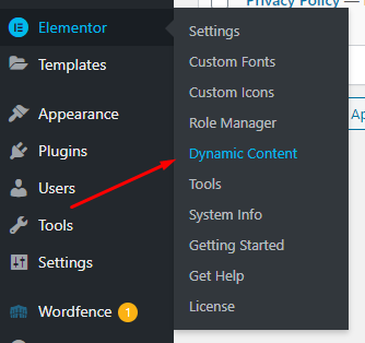 Dynamic Content Elementor Settings