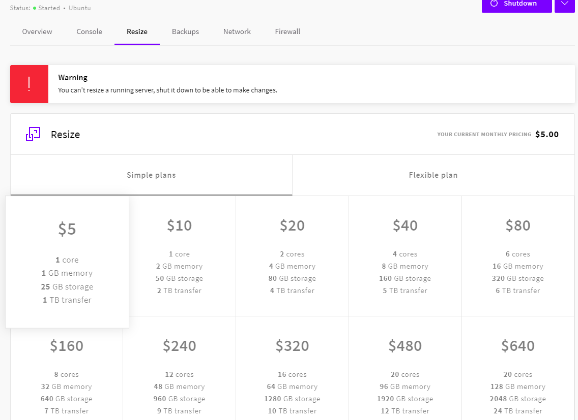 Resize Upcloud Server Storage