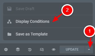 Display Conditions Elementor