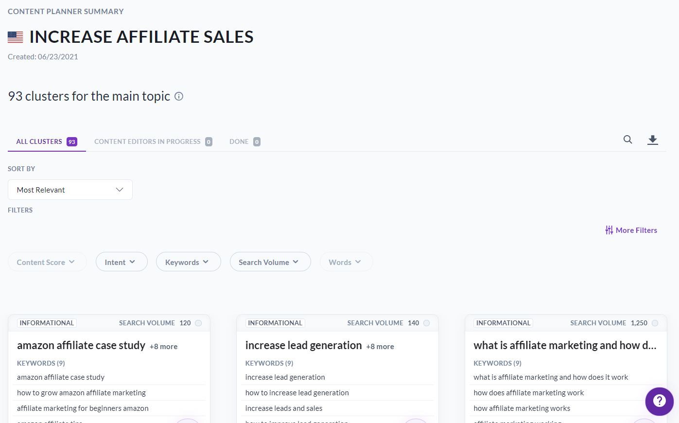 Surfer SEO Content Planner