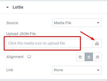 Using Lottie Animation in Elementor Lottie widget