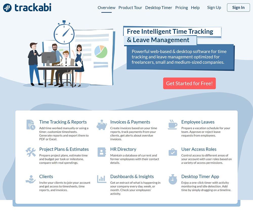 Trackabi Time Tracking Software Review and Features