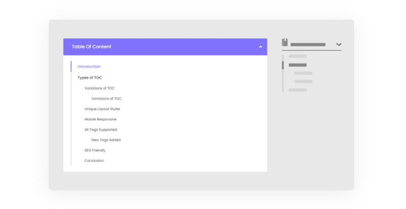 Table of Content Widget for Elementor