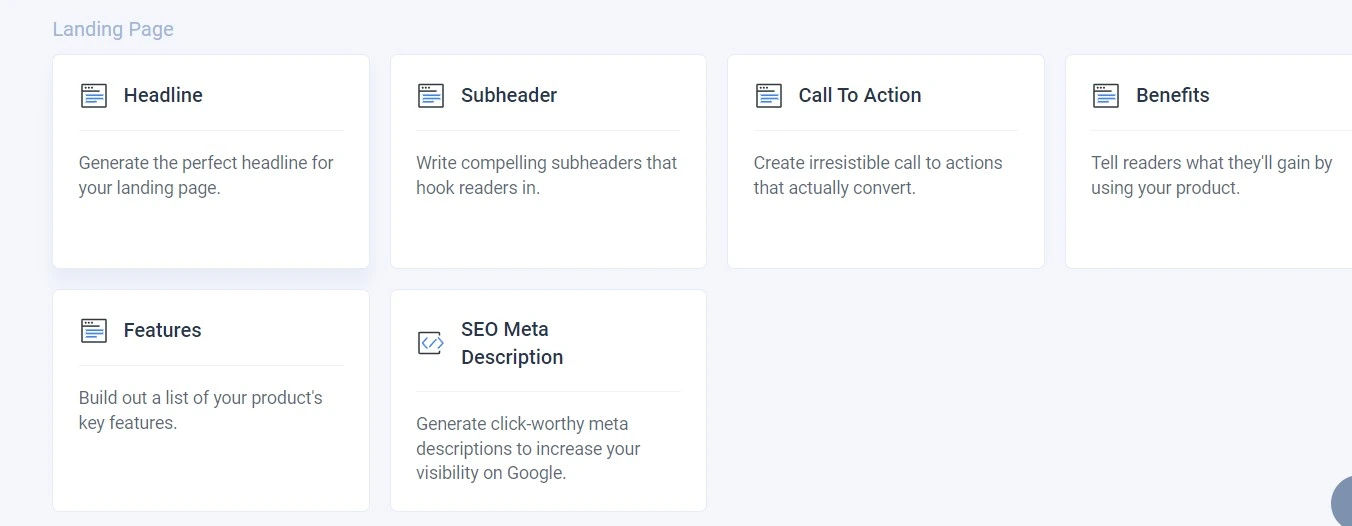 Anyword landing pages